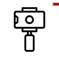 smartphone in holder line icon vector