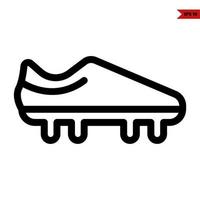 fútbol Zapatos línea icono vector