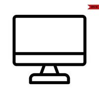 computer line icon vector