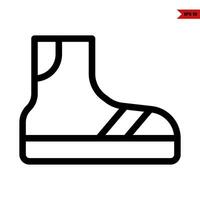 icono de línea de zapatos vector