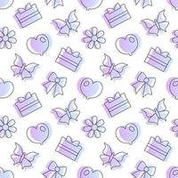 Happy Mother Day Seamless Pattern Design in Element Decoration Template Hand Drawn Cartoon Flat Illustration vector