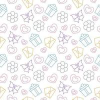 Happy Mother Day Seamless Pattern Design in Element Decoration Template Hand Drawn Cartoon Flat Illustration vector