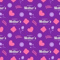 Happy Mother Day Seamless Pattern Design in Element Decoration Template Hand Drawn Cartoon Flat Illustration vector