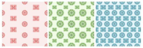 Set of Happy Mother Day Seamless Pattern Design in Element Decoration Template Hand Drawn Cartoon Flat Illustration vector