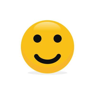 Smile face emoticon icon vector