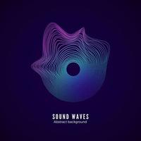 Sound equalizer with frequency splash. Music waves motion effect. Vector illustration
