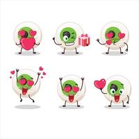 Eye candy cartoon character with love cute emoticon vector