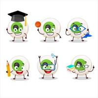 School student of eye candy cartoon character with various expressions vector