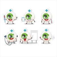 Doctor profession emoticon with eye candy cartoon character vector