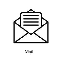 Mail Vector  outline Icons. Simple stock illustration stock