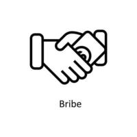 Bribe Vector  outline Icons. Simple stock illustration stock