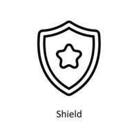 Shield Vector  outline Icons. Simple stock illustration stock