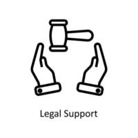 Legal Support Vector  outline Icons. Simple stock illustration stock