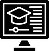 en línea curso vector icono estilo