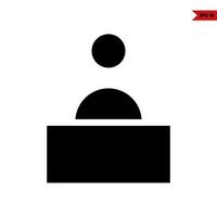 people user glyph icon vector