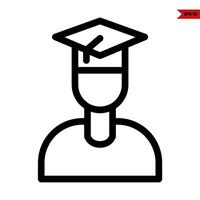 people graduate line icon vector