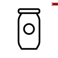 bottle line icon vector