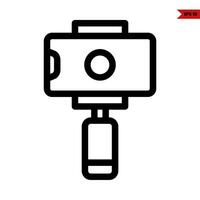 smartphone in holder line icon vector