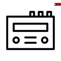 radio line icon vector