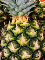 Close Up of Pineapple fruit skin. Pineapple fruit texture photo