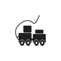 toy train with blocks vector icon