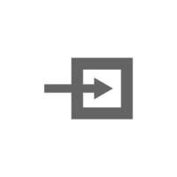 Arrow, square vector icon