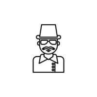 Detective, hat vector icon