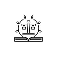 Justice, book, balance vector icon