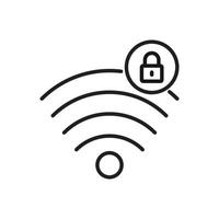Editable Icon of Wi-fi Protection, Vector illustration isolated on white background. using for Presentation, website or mobile app