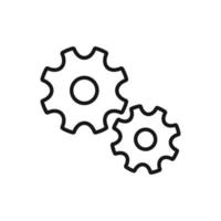 Editable Icon of Cogwheel , Vector illustration isolated on white background. using for Presentation, website or mobile app