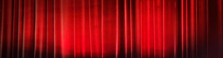 Banner background concert curtain red. Theater curtains. photo