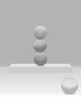 Rectangular white stage podium with balls. Stage vector backdrop. Festive podium scene for award ceremony on white, grey background.