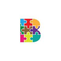 B letter alphabet font abstract logo design icon vector