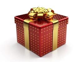 Gift box 3d rendering illustration photo