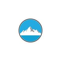 mountain logo landscape nature camp adventure vector