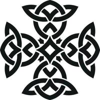 Vector Graphics Of A Celtic Knot Resembling A Cross