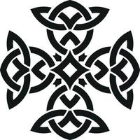 Vector Graphics Of A Celtic Knot Resembling A Cross