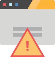 webpage attention warning vector