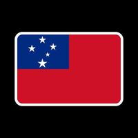 Samoa flag, official colors and proportion. Vector illustration.