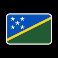 Solomon Islands flag, official colors and proportion. Vector illustration.