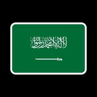 Saudi Arabia flag, official colors and proportion. Vector illustration.