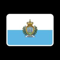 San Marino flag, official colors and proportion. Vector illustration.