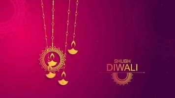 decorativo shubh diwali festival fundo video