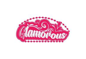 Glamorous logo and icon design template vector
