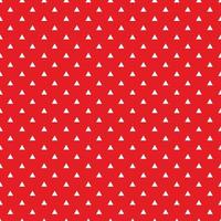White Seamless Triangles Pattern On Red Background vector