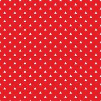 White Seamless Triangles Pattern On Red Background vector