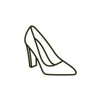 Red women's high-heeled shoes vector icon illustration. Beauty and fashion, High heel, footwear, Beauty, Fashion, Footwear design, events celebration, High heel.