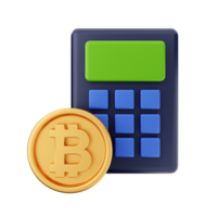 3d bitcoin criptomoneda icono ilustración png