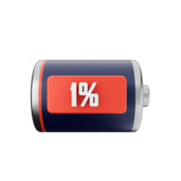 3d batteri avgift energi ikon illustration png