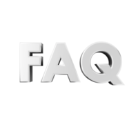 3d frequently asked questions icon illustration render png